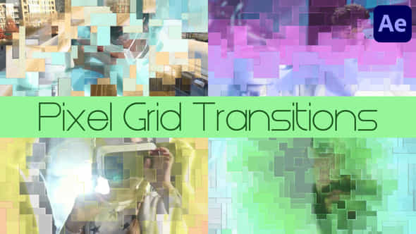 Pixel Grid Transitions - VideoHive 45704848