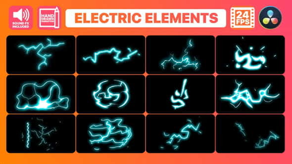 Hand Drawn Electric Elements Pack - VideoHive 34340966