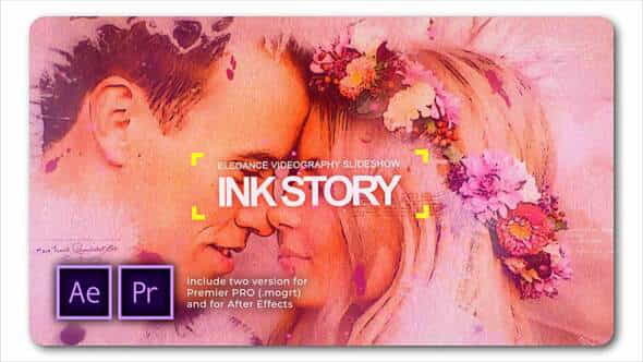 Clean Ink Watercolor Slideshow - VideoHive 28340192