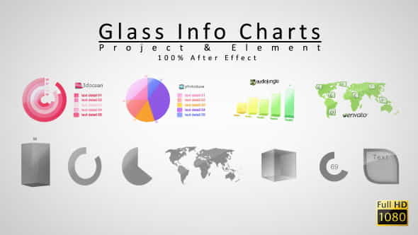 Glass Info Charts - VideoHive 3642856