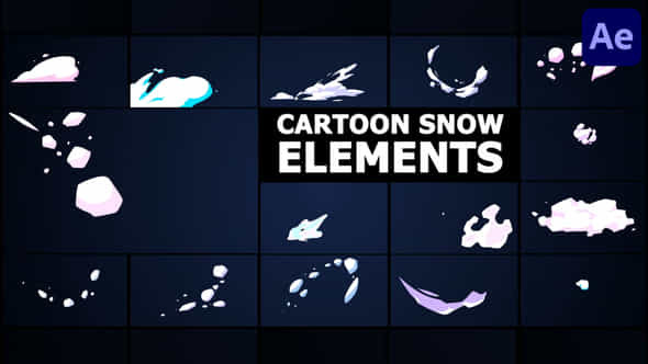 Cartoon Snow Elements After Effects - VideoHive 48947721