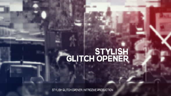 Stylish Glitch Opener - VideoHive 14995256