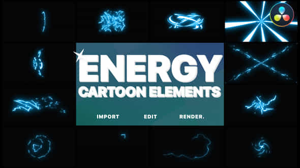 Cartoon Energy Elements - VideoHive 33683897