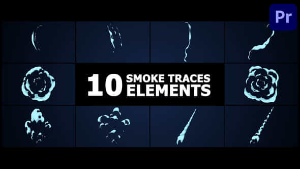 Smoke Traces Elements Premiere Pro Mogrt - VideoHive 53643489