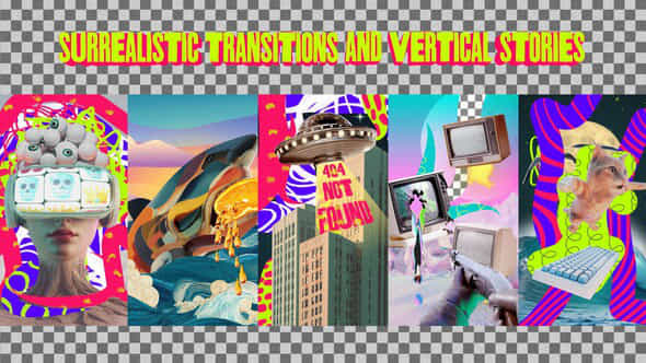 Surrealistic Transitions And Vertical Stories Pack - VideoHive 59062259
