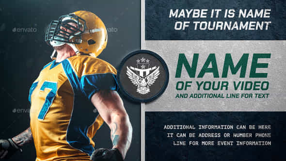 American Football Intro Dr - VideoHive 43357058