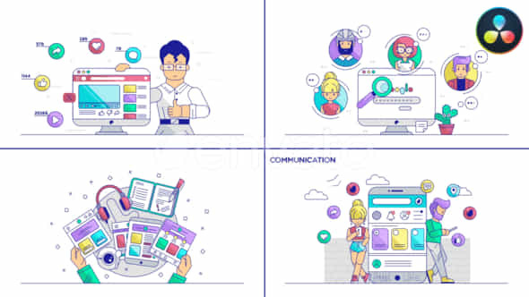 Gadgets Analytics And Smm Explainers For Davinci Resolve - VideoHive 51084424