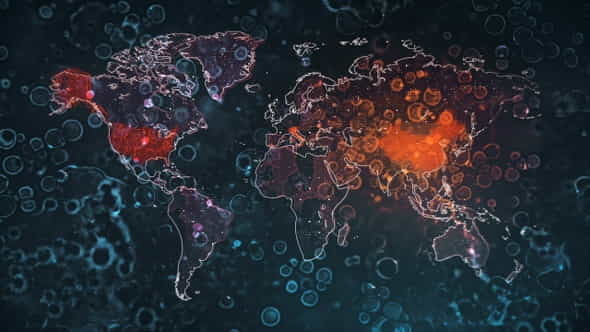 Global Mapping Coronavirus Pandemic 4K - VideoHive 26130874