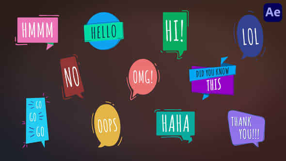 Speech Bubbles After Effects - VideoHive 38177441