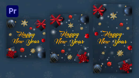 4In1 Happy New Year Stories - VideoHive 49865560