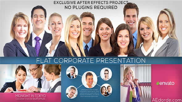 Flat Corporate Presentation - VideoHive 7477666