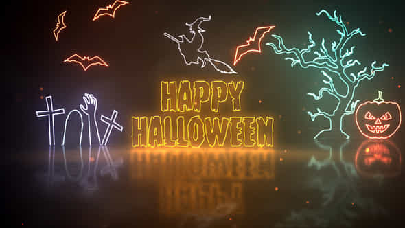 Halloween Neon Party Opener - VideoHive 48762286