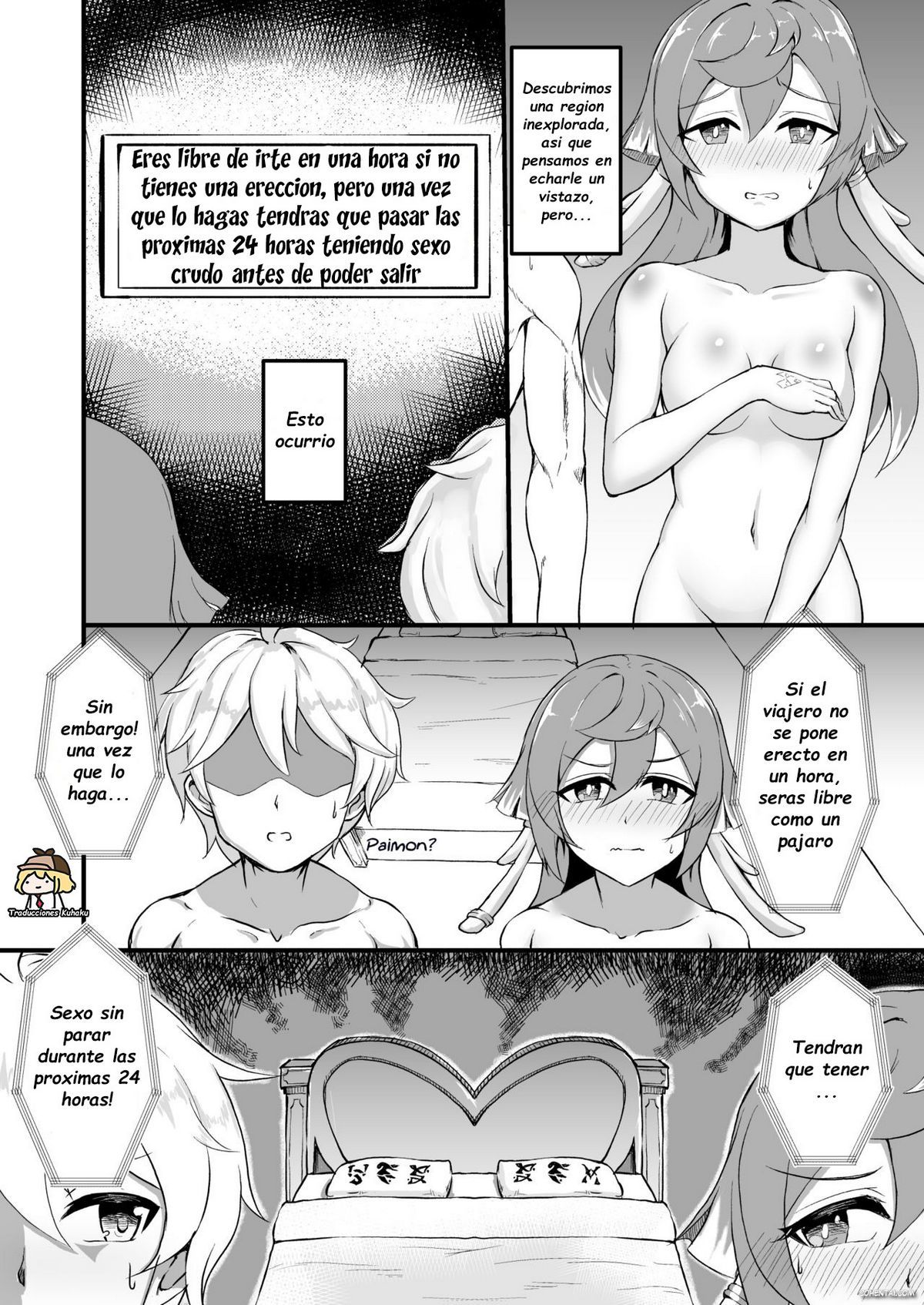 Yanfei and Traveler Trapped in An Unexplored Region (Genshin Impact) xxx comics manga porno doujin hentai español sexo 