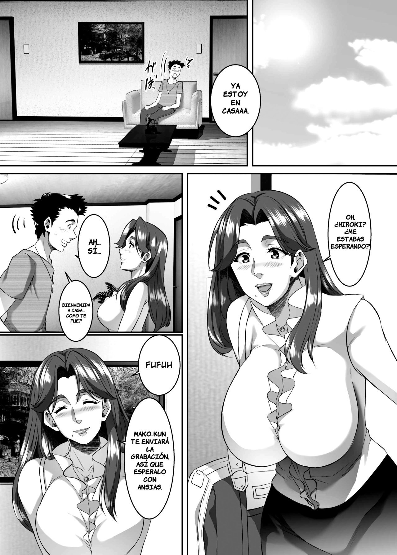 [SPRECHCHOR (Eguchi Chibi, Nintai Akira)] Omae no Kaa-chan, Ii Onna da yo na. Ch. 8 [Spanish] [Pyro] [Digital]