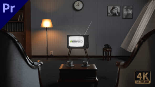 Vintage TV Logo - VideoHive 42121530