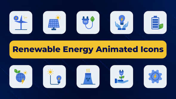 Renewable Energy Animated Icons - VideoHive 50588525