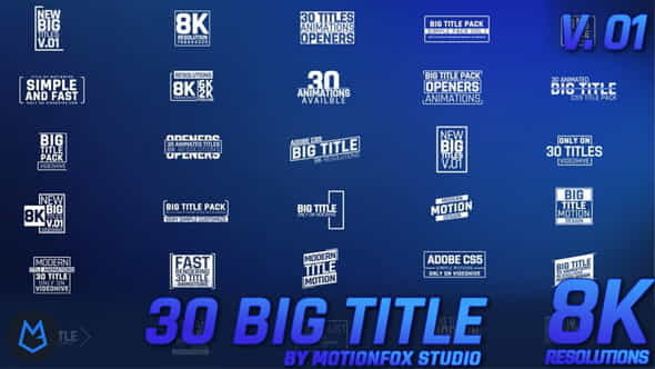 Big Title Animation 8K v.01 - VideoHive 23079044