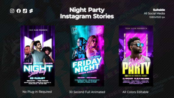 Night Party Instagram - VideoHive 47789945