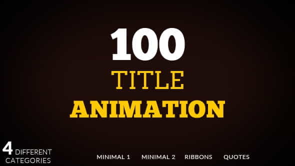 100 Title animation - VideoHive 15965549