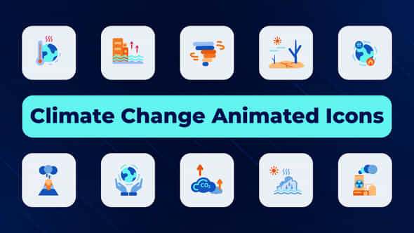 Climate Change Animated Icons - VideoHive 50370526