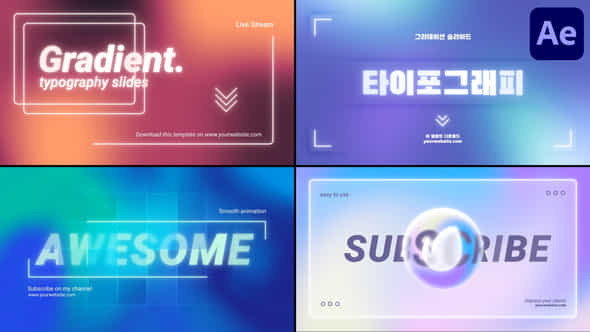 Gradients Typography After Effects - VideoHive 49881295