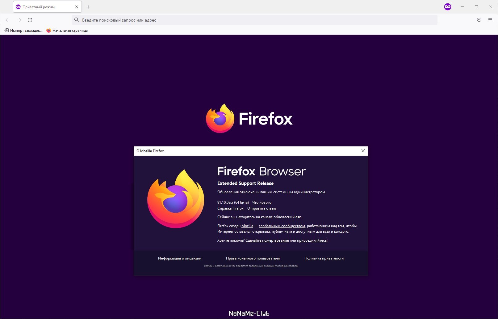 Firefox Browser ESR 91.10.0 [Ru]