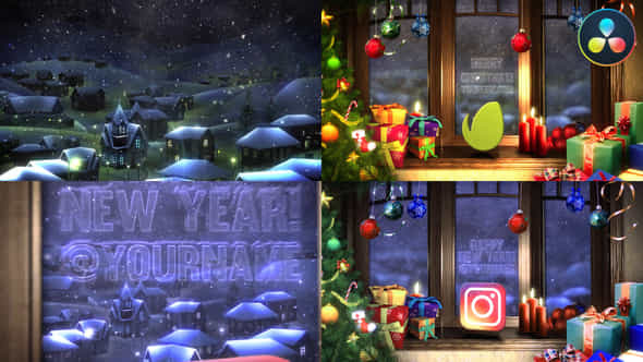 Christmas Home Logo For Davinci Resolve - VideoHive 49001260