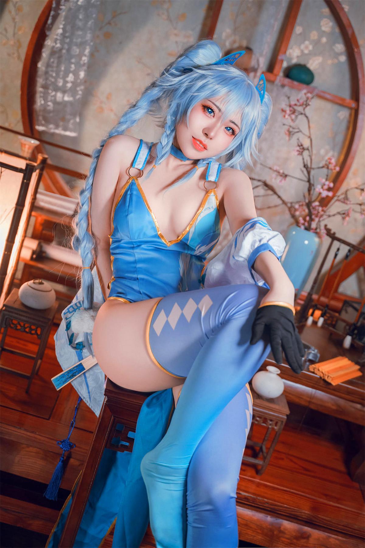 Cosplay 虎森森 少女前线 翠雀媚(39)