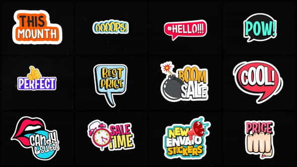 Animated Stickers - VideoHive 36319312