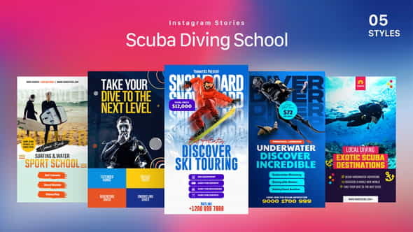 Scuba Diving School Instagram Stories - VideoHive 33753896