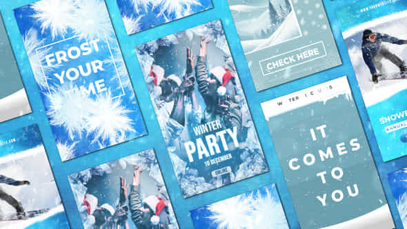 Winter Frost Instagram Christmas Stories Post 2 - VideoHive 49000682