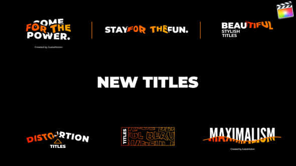 New Titles - VideoHive 47056782