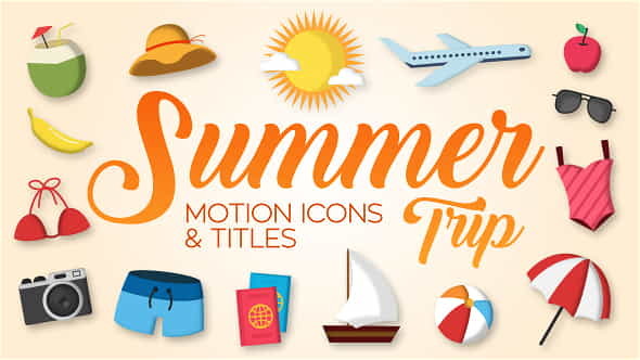 Summer Trip - Motion Icons - VideoHive 19806718