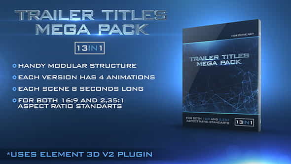Trailer Titles Pack - VideoHive 15419714