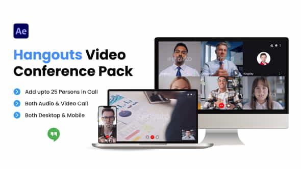 Hangouts Video Conference Pack - VideoHive 36353345
