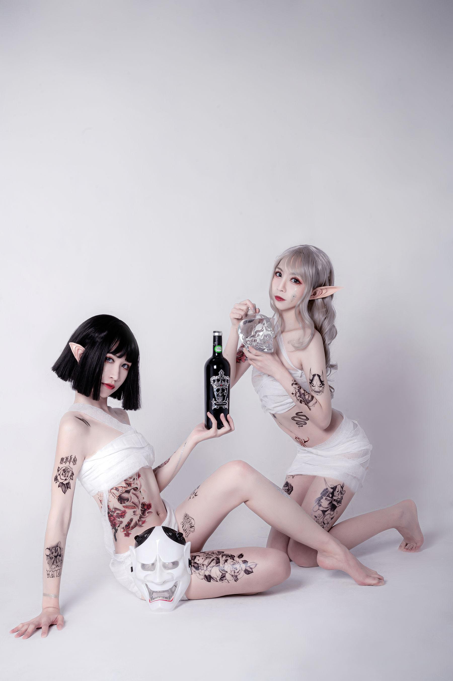 [COS福利] 动漫博主阮邑_Fairy 《绑带和武士》 写真集(2)