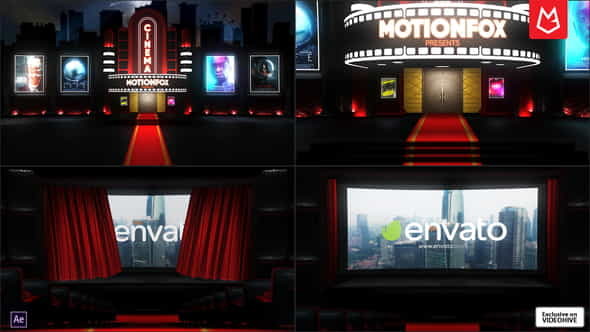 Curtain Cinema Logo Intro Reveal - VideoHive 38482900