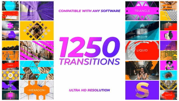 1250 Transitions - VideoHive 29682614