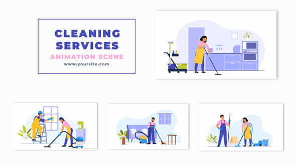 Housekeeping Services Flat - VideoHive 47275516