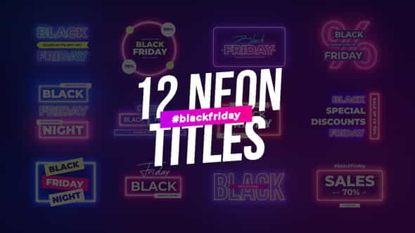 Black Friday Neon - VideoHive 40538914