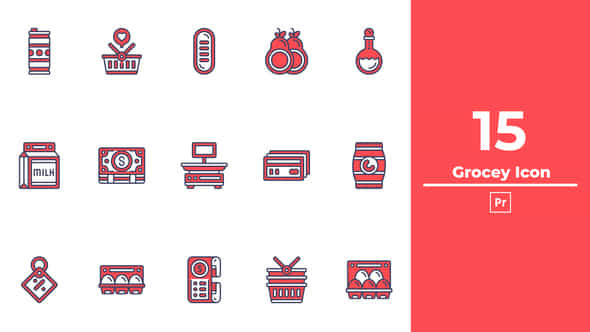 Grocey Icon Premiere Pro - VideoHive 50310297