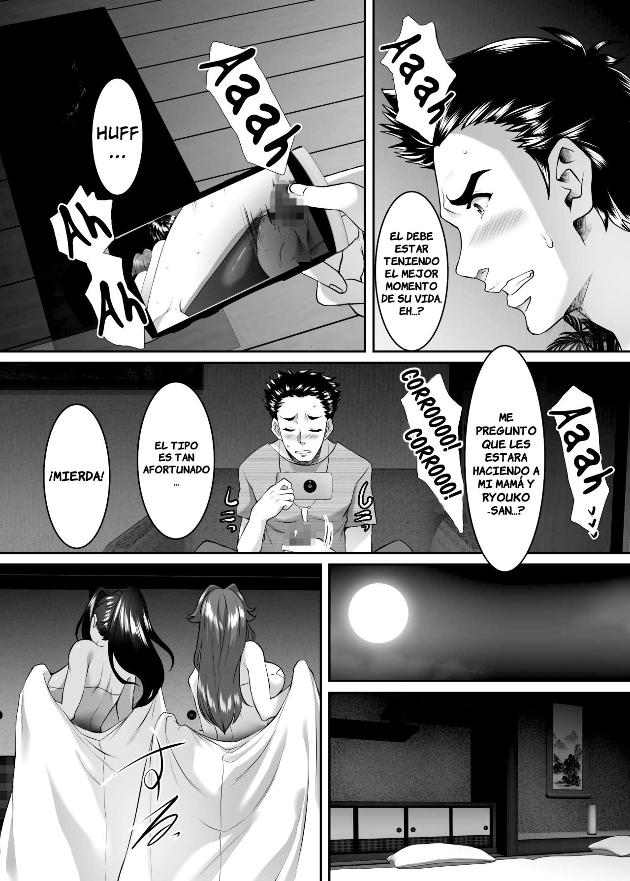 [SPRECHCHOR (Eguchi Chibi, Nintai Akira)] Omae no Kaa-chan, Ii Onna da yo na. Ch. 8 [Spanish] [Pyro] [Digital]