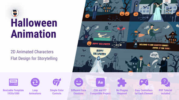 Halloween Character And - VideoHive 48685372