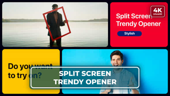 Multiscreen Slideshow Opener Split Screen - VideoHive 50170029