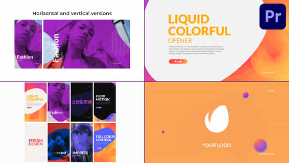 Liquid Colorful Opener For Premiere Pro - VideoHive 51499701