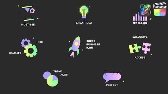 Business Icons And Titles For Fcpx - VideoHive 52743031