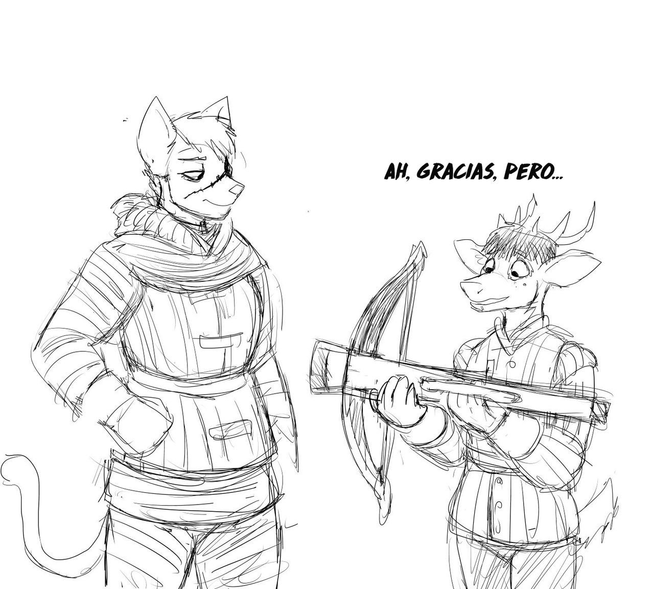 cat knight and deer prince - 144