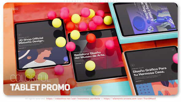 Colorful Tablet Promo - VideoHive 39228395