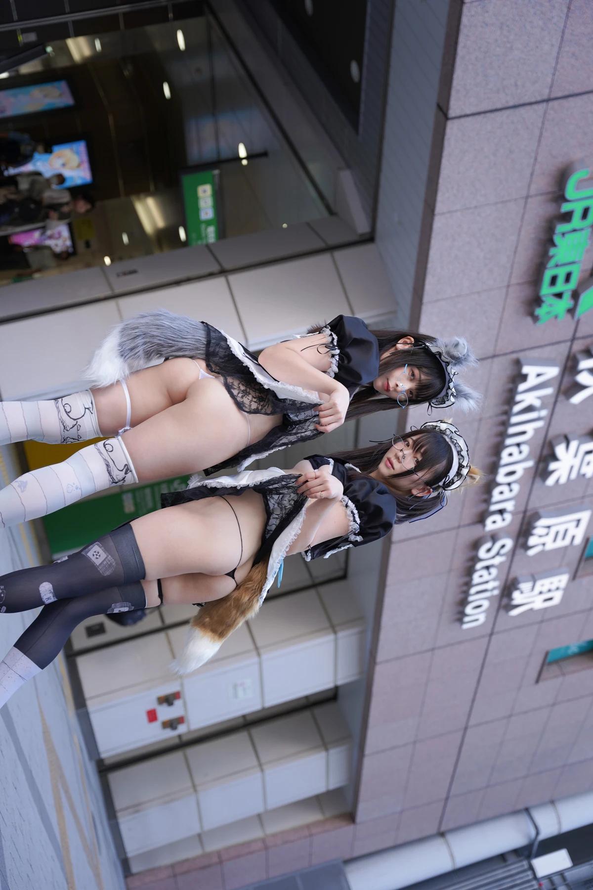 Sui Utatane うたたね翠, Mizuna Shione 水那しおね, 写真集 「野生のメイドがあらわれた！」 Set.03(7)