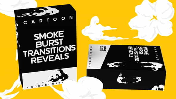 Cartoon Smoke Burst Transitions Reveal - VideoHive 34539319